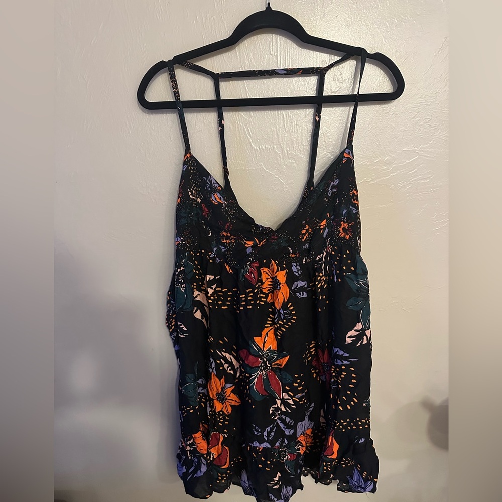 Free People Black Floral Dress